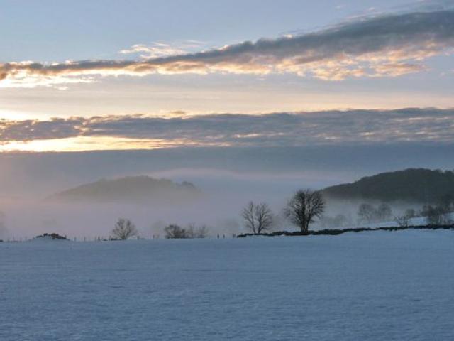 Aubrac - Winter - Sunrise - Above Usanges