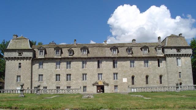 Château de la Baume, nicknamed the Versailles of Gévaudan. Situated on the Aubrac plateau at an altitude of 1,200 meters, it's a privately-owned 17th-18th century château, listed as a historic monument.