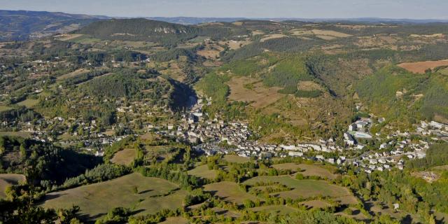Panoramic view of La Canourgue - Lot valley