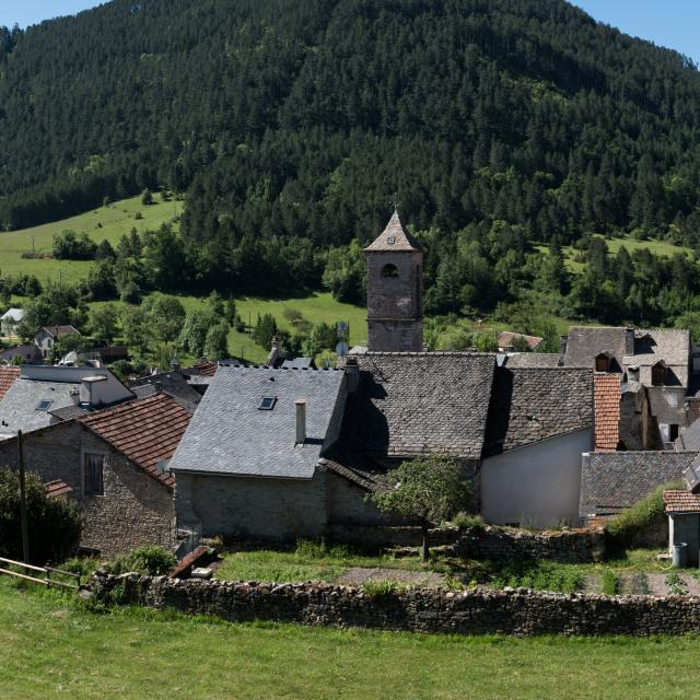 Esclanèdes in the Lot Valley in the commune of Chanac