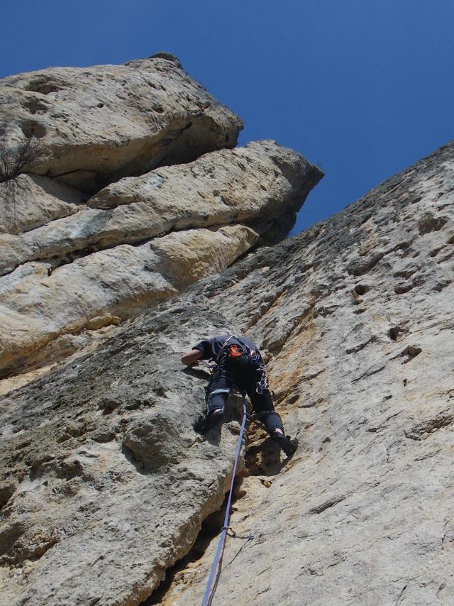 Climbing in the Jonte Gorges