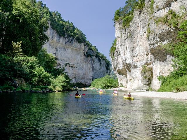 Canoeing in the Tarn Gorges at Les Détroits