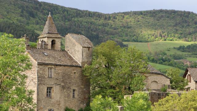 Fortified hamlet of Le Villard near Chanac in the Lot Valley