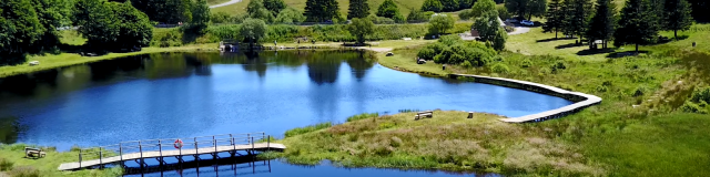 Lac de Bonnecombe on the Aubrac - Route des lacs. Trout fishing lake from May 1 to mid-September.