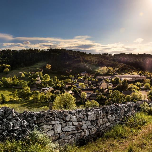 View from Le Recoux, a village on the Causse de Sauveterre near Le Massegros.