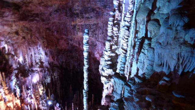 Colorful Aven Armand cave.