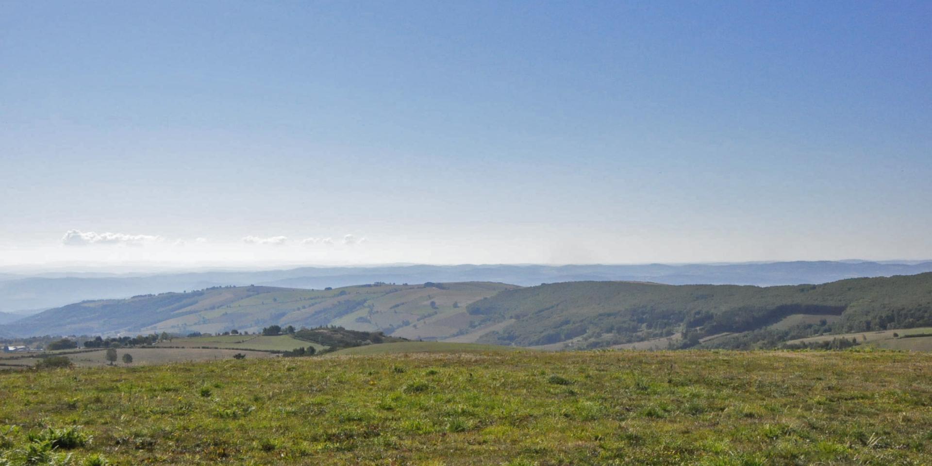 Landscape trelans aubrac lozère