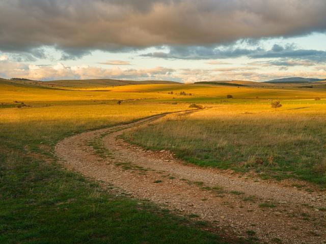 The vast limestone plateau of the Causse Méjean
