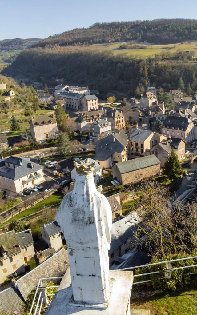 La Canourgue seen from the Virgin.