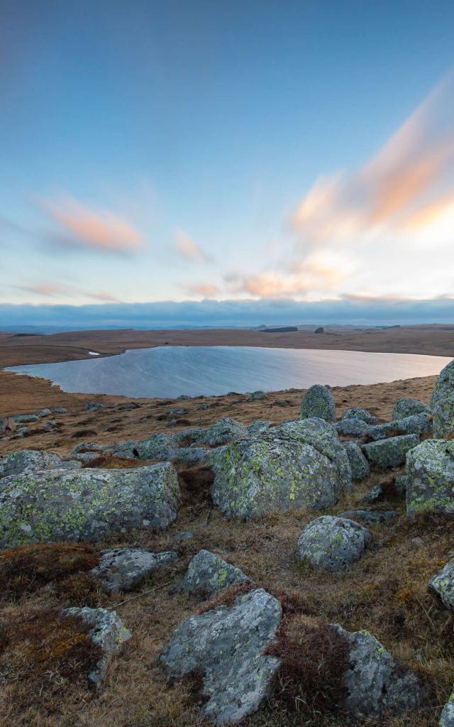 Lac de Saint Andéol and Aubrac granite.