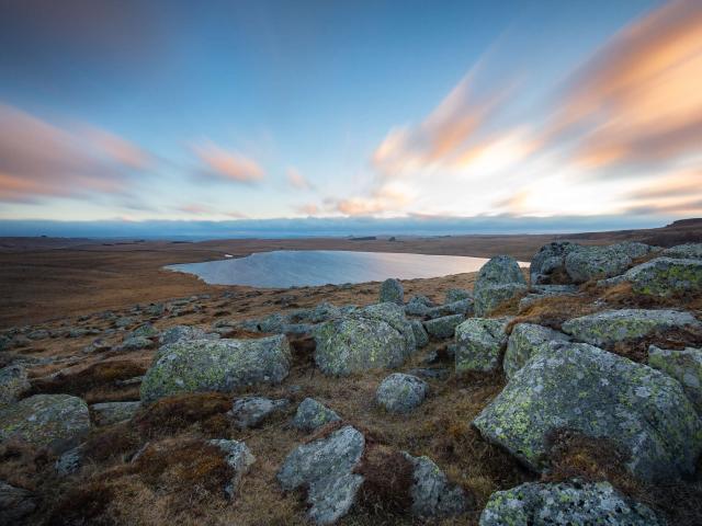 Lac de Saint Andéol and Aubrac granite.