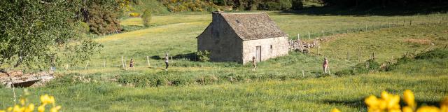 Buron foothills of Aubrac, graniboules mill.