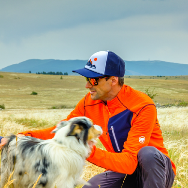 solo with his dog Causse Méjean