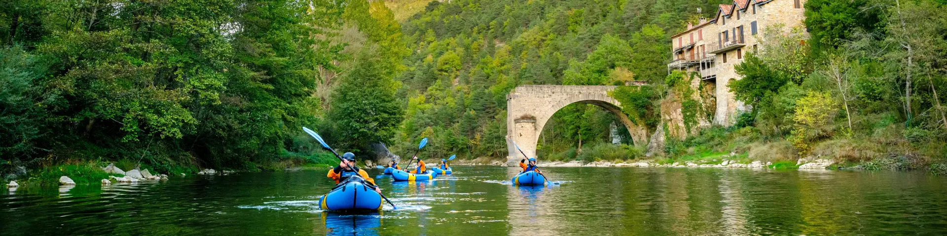 canoe le Rozier broken bridge