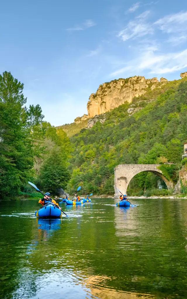 canoë le Rozier pont cassé