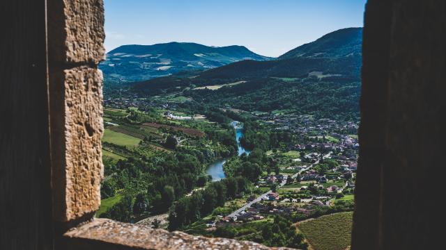 View of the village from the Château de Peyrelade 2bags2guys Crtloccitanie