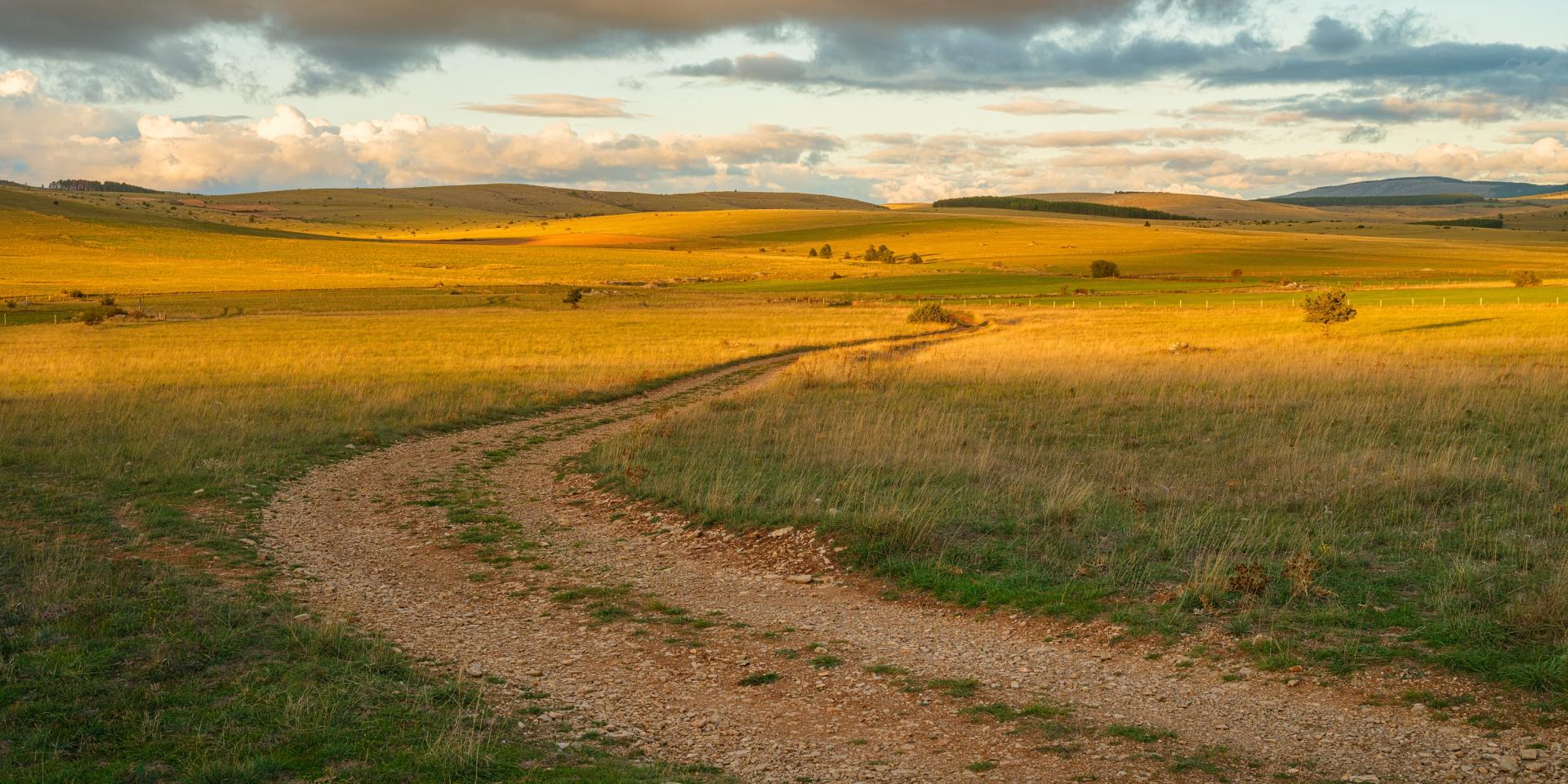 Causse Méjean coucher de soleil