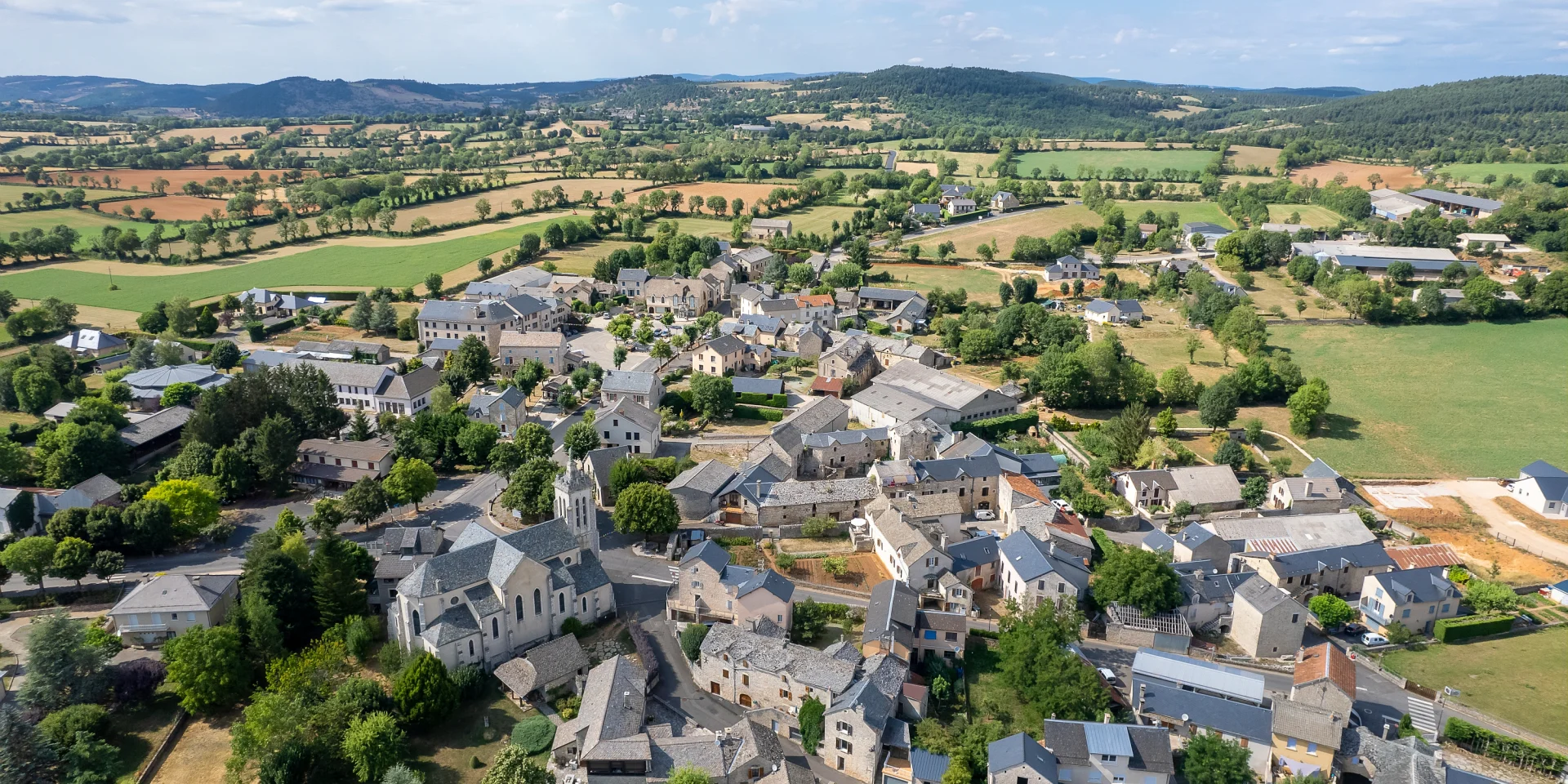 massegros village aerial view