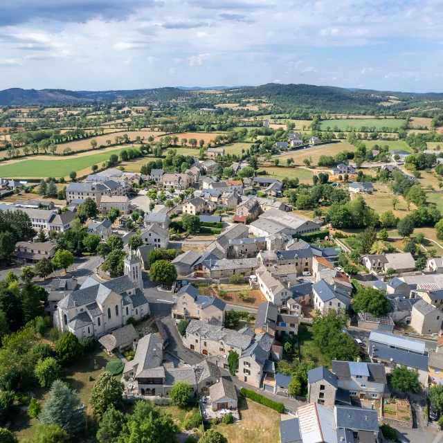 massegros village aerial view