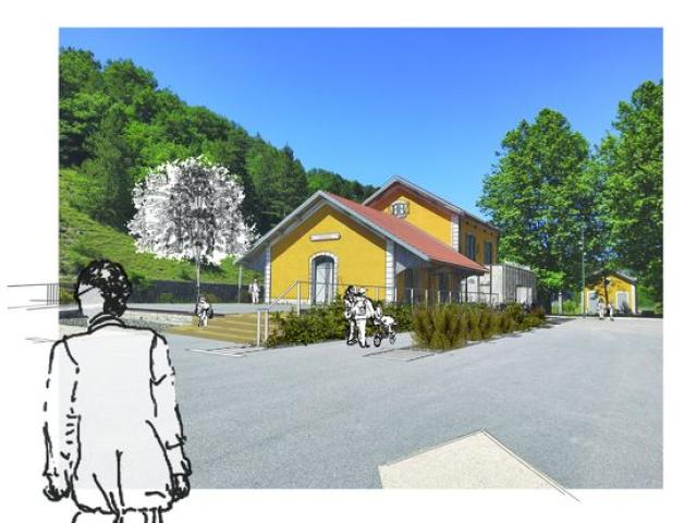 project for the Maison de Tourisme et de Pays in the premises of the Chanac train station
