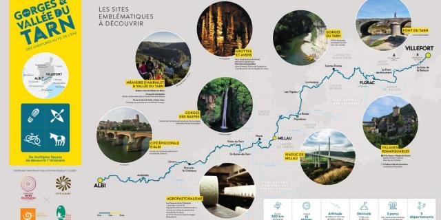 Carte gr 736 gorges and tarn valley