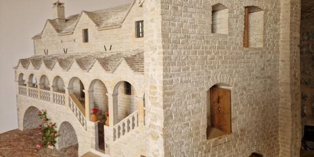 Model of the Maison aragonaise du Massegros by Claude Labaume