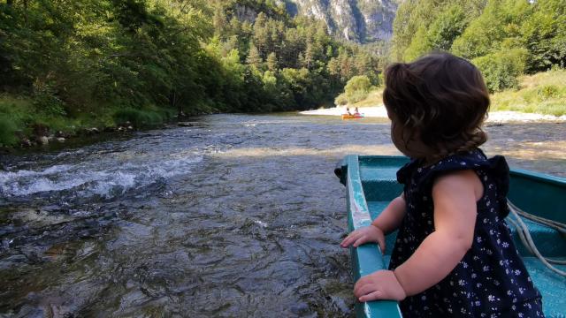 boat trip with baby Lozère