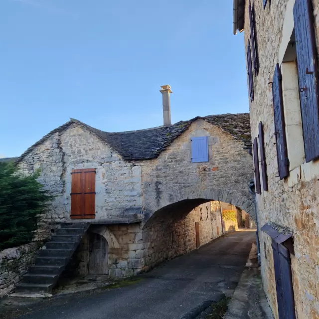 Porch of the Massegros village